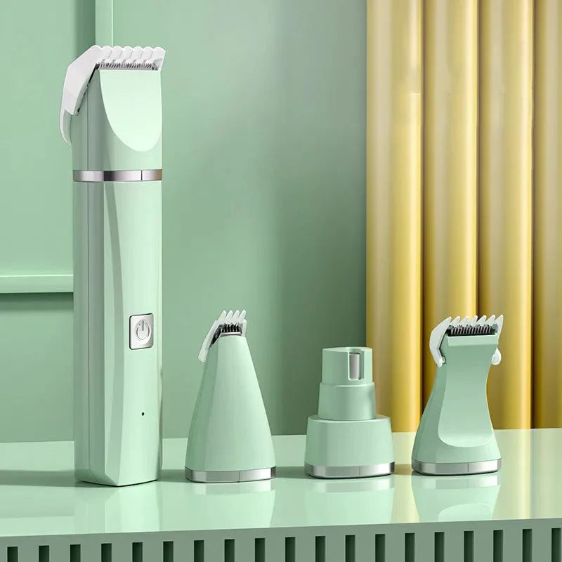 Kit de Aseo Eléctrico 4 en 1 | 4 in 1 Electric Pet Grooming Kit - Hair Trimmer, Clippers, Nail Grinder for Cats & Dogs