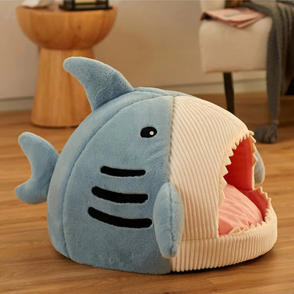 Cama Tiburón de Peluche para Mascotas – Diseño Divertido y Ultra Cómodo para Perros y Gatos | Premium Plush Shark-Shaped Pet Bed